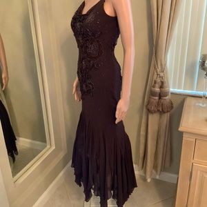 Vintage Lillie Rubin Chocolate Brown Beaded Long